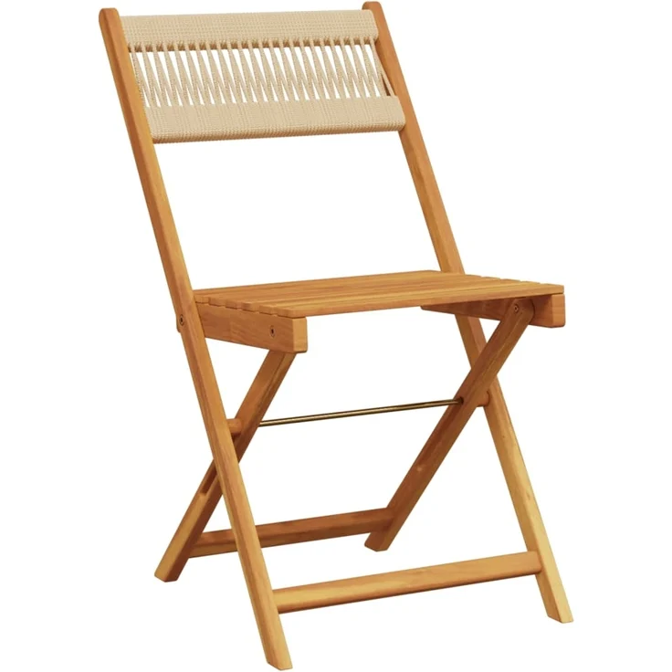 vidaXL Gartenstühle 8 Stk. Klappbar Beige Massivholz Akazie 3214609 – Bild 2