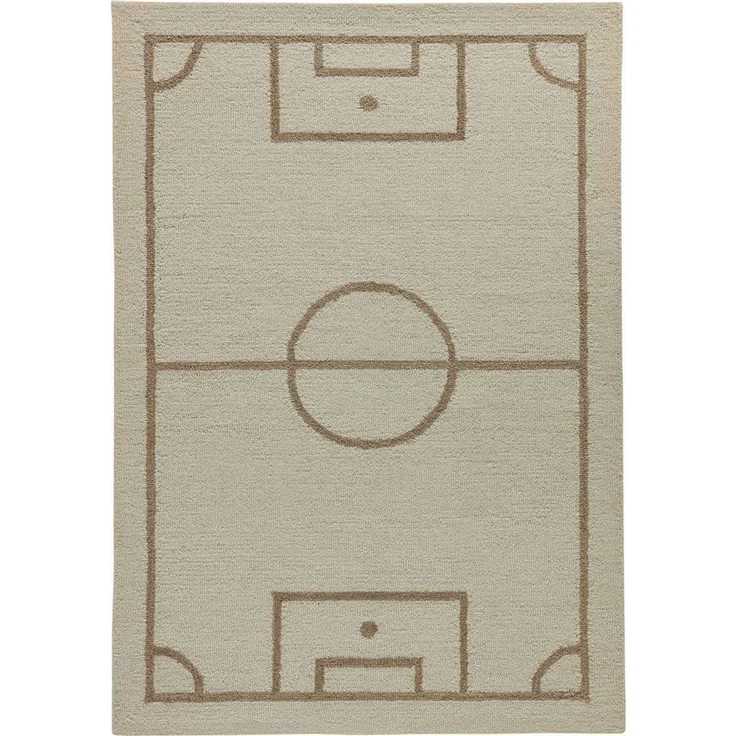 THEKO Kinderteppich Gaia Kids Football, rechteckig, Höhe: 10 mm, getuftet, reine Schurwolle, Motiv Fußballfeld, Kinderzimmer – Bild 2