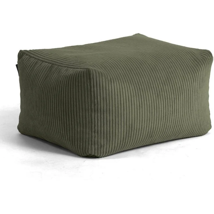 mokebo Pouf Der Ruhestifter (aus Cordstoff), Sitz-Hocker, Bodenkissen, Fußhocker oder Sitzkissen eckig in Grün – Bild 1