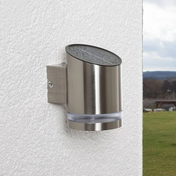 Lindby Außen-Wandleuchte Salma, LED, Edelstahl Alu universalweiß IP44, 1 x 0,5 W LED, universalweiß – Bild 3