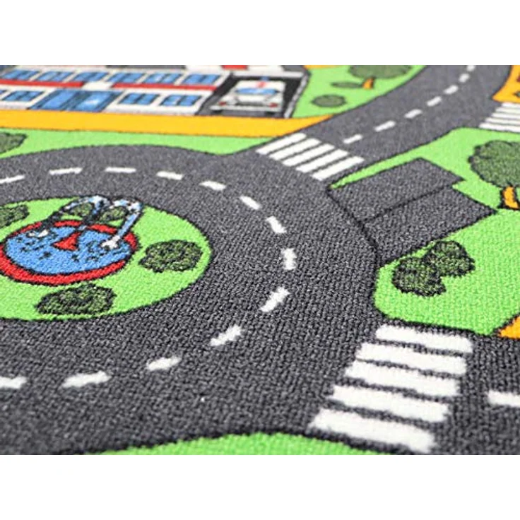 Primaflor-Ideen in Textil Kinderteppich CITY, rechteckig, Höhe: 5 mm, Straßen-Spiel-Teppich, Straßenbreite ca. 9 cm, Kinderzimmer – Bild 6