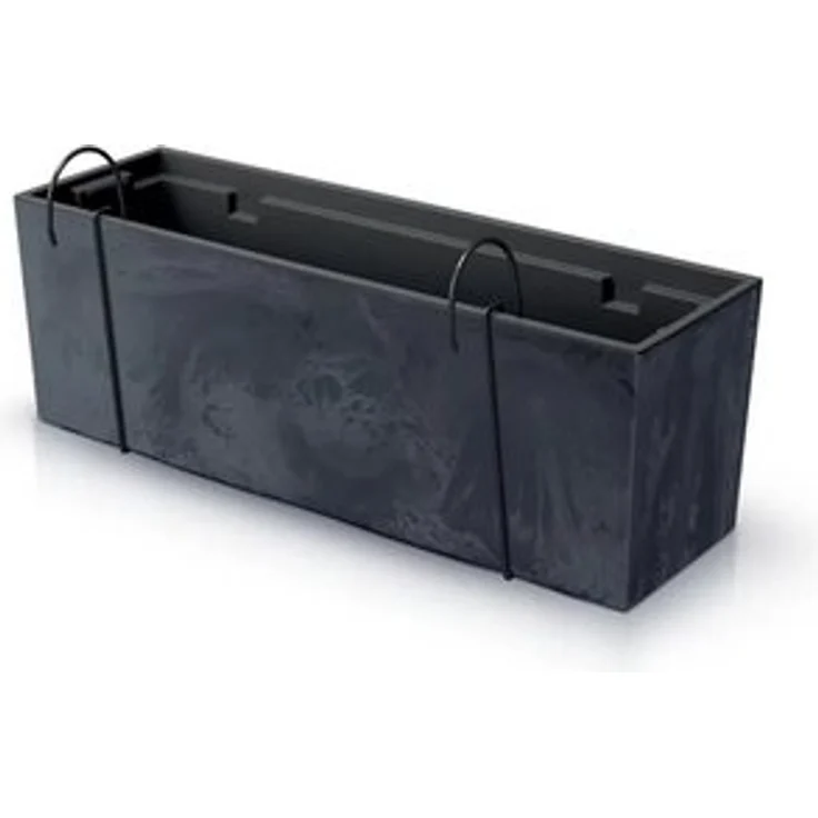 Prosperplast Blumenkasten, Balkonkasten mit Aufhängung Anthrazit – Bild 4