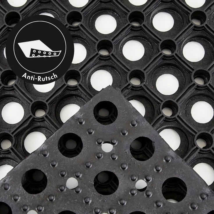 Andiamo Fußmatte Gummi Ringmatte, rechteckig, Höhe: 15 mm, Schmutzfangmatte, In- und Outdoor geeignet, besonders robust – Bild 4