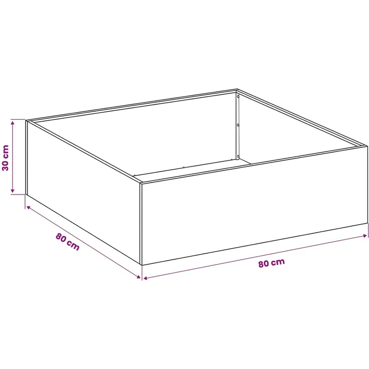 vidaXL Garten-Pflanzgefäß 2 stk. Silber 80 x 80 x 30 cm 8005075 – Bild 8