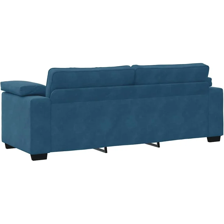 vidaXL 3-Sitzer-Sofa Blau 220x77x82 cm Samt 4105286 – Bild 6