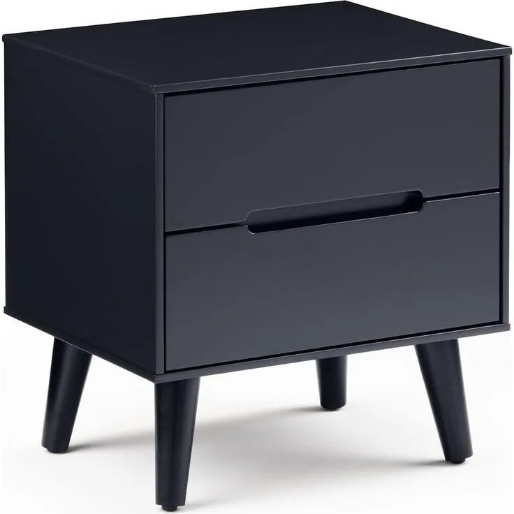 Julian Bowen Alicia Nachttisch mit 2 Schubladen, anthrazit