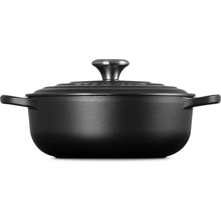 Le Creuset Sauteuse Bräter rund Signature 24 cm Schwarz - Schwarz - 20 bis 24 cm