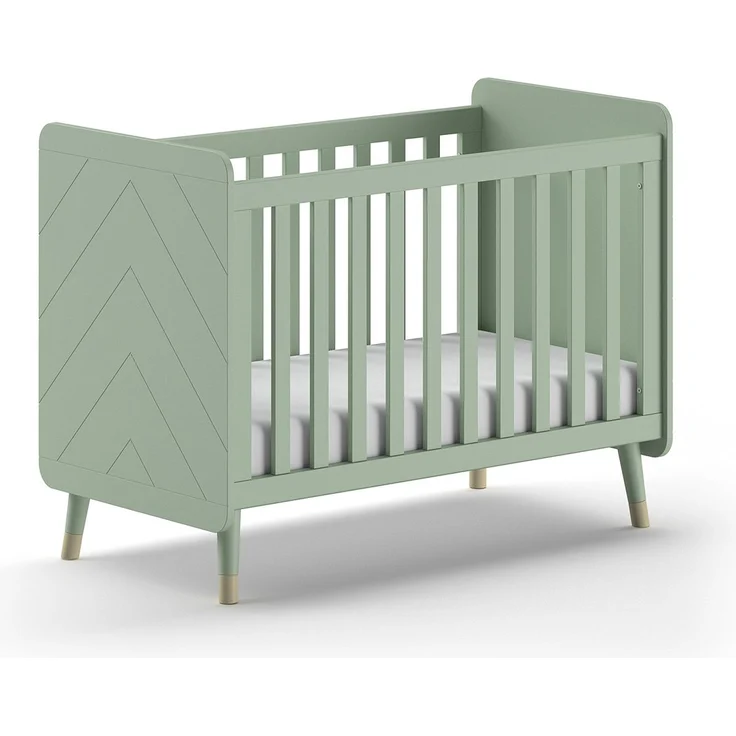 BILLY Babybett LF 60 x 120 cm, m. verst. Lattenrost, Ausf. MDF grün lackiert – Bild 4