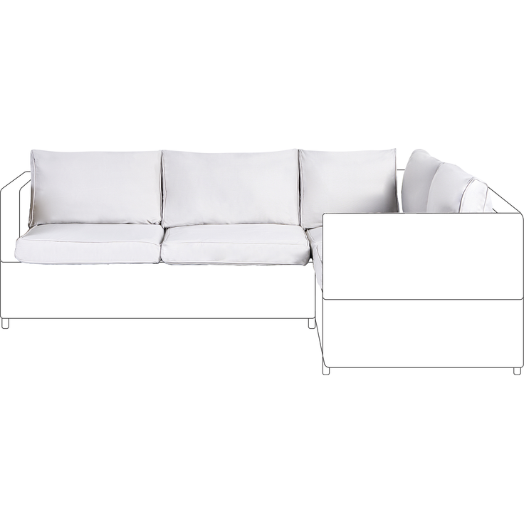 Outdoor Kissenbezug Set AVOLA Hellgrau