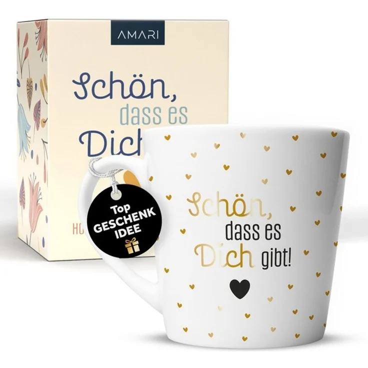 Amari Tasse hochwertige Goldveredelung (Nr. 22) Geschenkidee, Kaffeetasse Teetasse Bürotasse 330 ml für Freundin, Mama, Kollegin – Bild 4