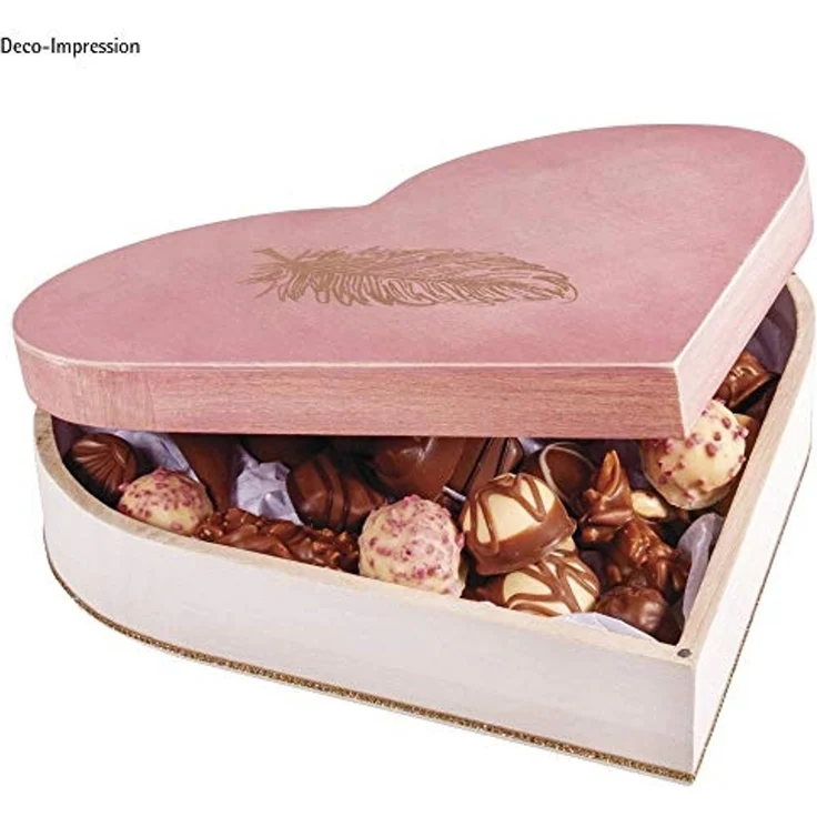 Holz-Box Herz, FSC Mix Credit, 25,3x24x6cm, mit Magnetverschluss,... – Bild 6