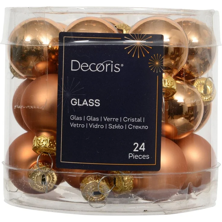 Kaemingk Weihnachtsbaumkugel, Weihnachtskugeln Glas 2,5cm 24 Stück - Brandy – Bild 3