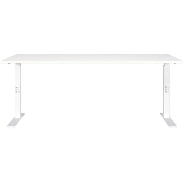 Germania Schreibtisch 7912-84, in Weiß, me. höheneinst, 180 x 91 x 80 cm (BxHxT) – Bild 1