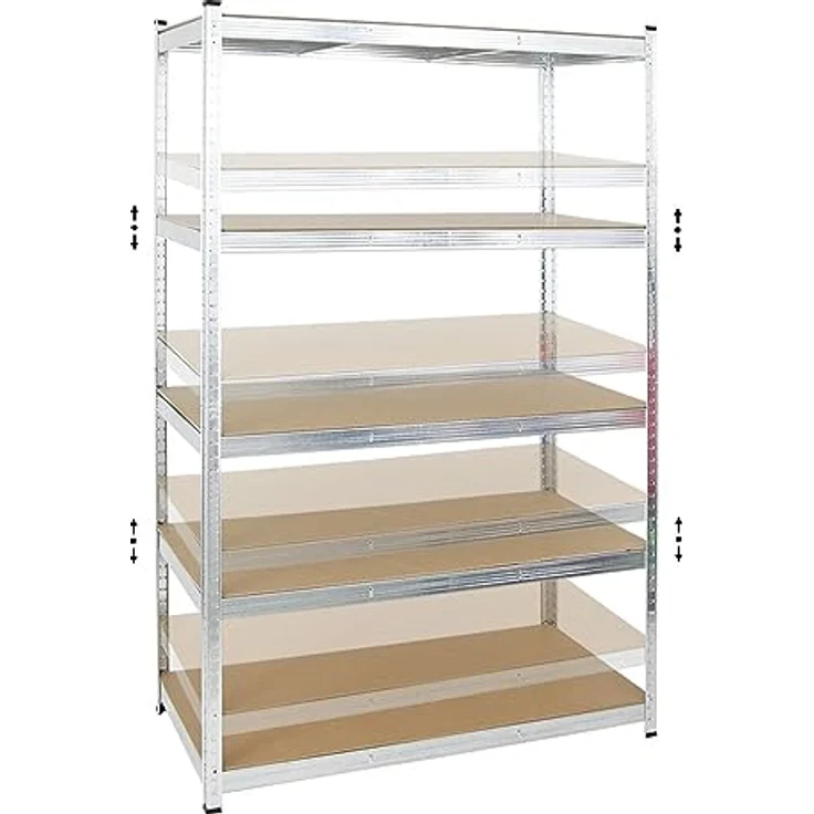 PROREGAL Schwerlastregal Ragnar für Gesamtlast 875kg Maße: 180 x 120 x 60 Verzinkt, Kellerregal, Steckregal, Garagenregal, Lagerregal – Bild 7