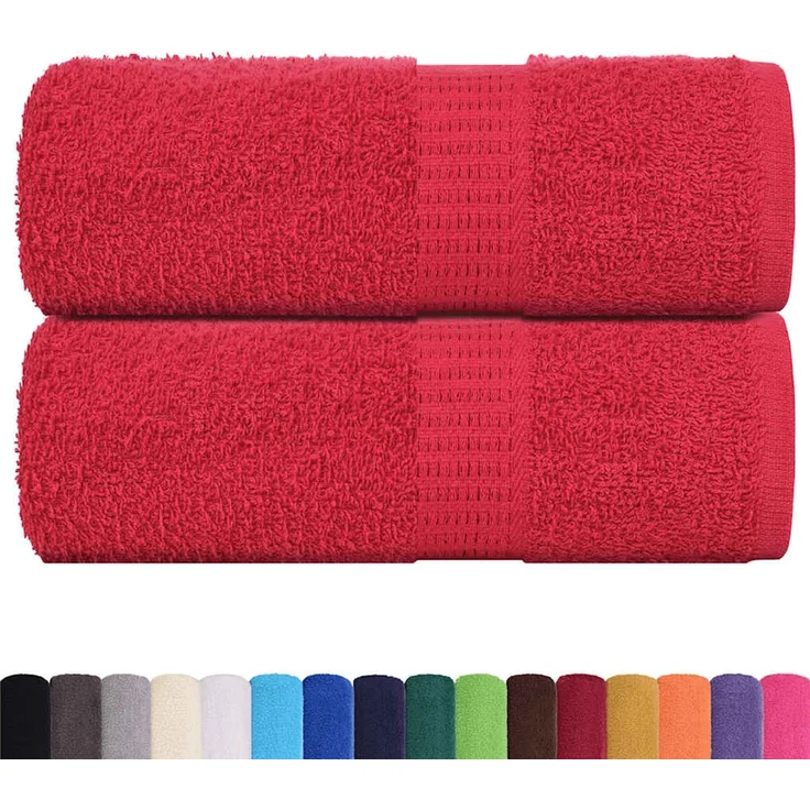 vidaXL Waschtücher FROGN 2 Stk. Rot 30x30 cm 360 g/m² 136920 – Bild 1