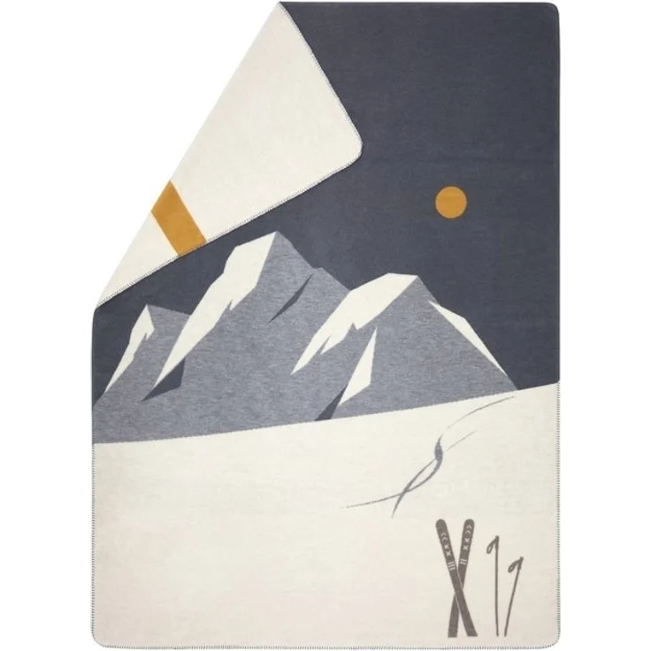 Wohndecke SAVONA " Skis & Spuren " 150 x 200 cm, DAVID FUSSENEGGER – Bild 4