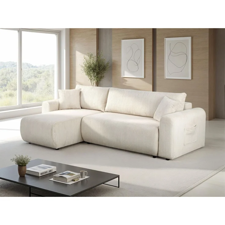 OTTO home Ecksofa JONAA L-Form, 241cm - OTTO. Verlässliche Qualität, Schlaffunktion(133/200), Bettkasten, Cord, Struktur, Unser Tiefpreis – Bild 1