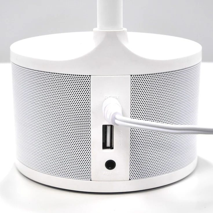 VASNER Lumbeat Schreibtischleuchte LED weiß 3,5 W dimmbar USB Bluetooth Musik Tageslicht – Bild 4