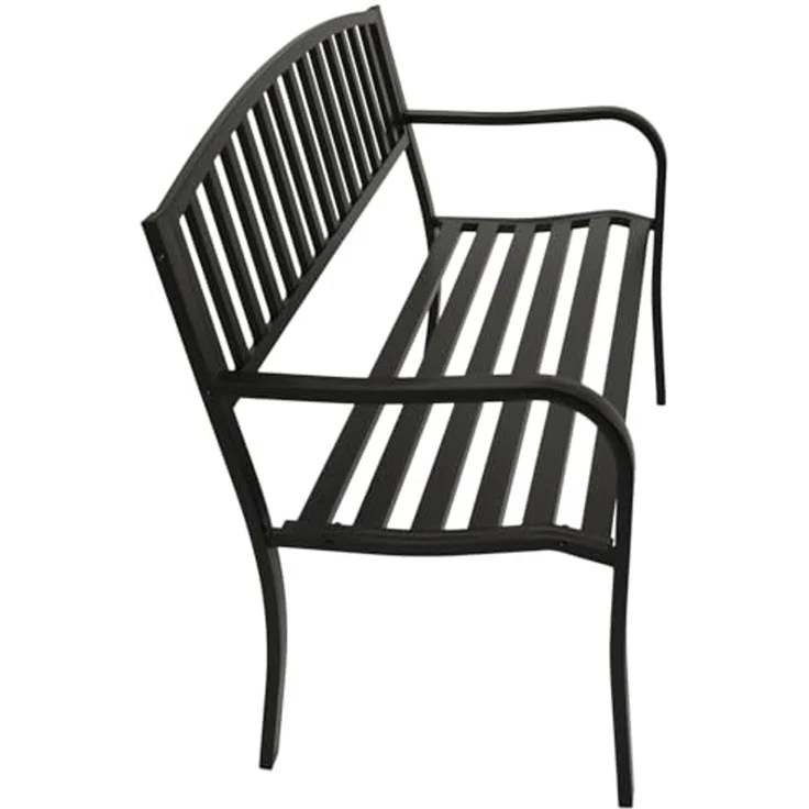 DEGAMO Gartenbank NEWPORT, 2-sitzer, Metall schwarz – Bild 4