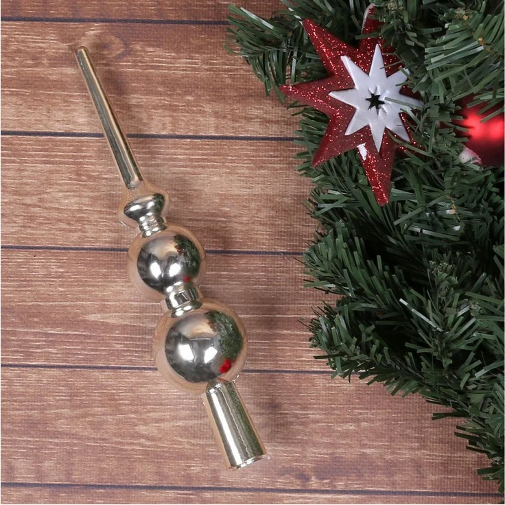 Sarcia. eu Christbaumspitze Goldspitze, kleine Spitze für den Weihnachtsbaum, 20 cm – Bild 3