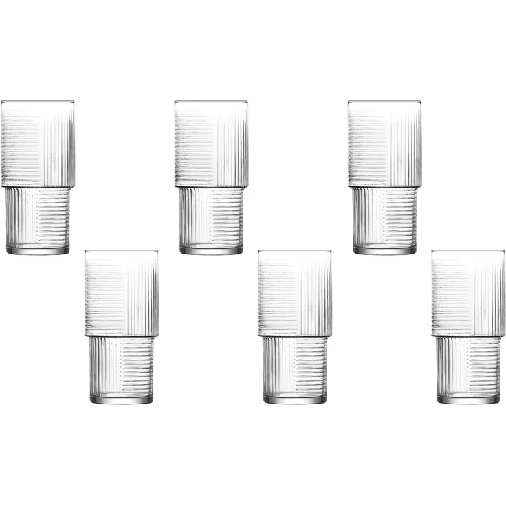 Hermia Concept 'LV-HLN376F' Gläser-Set (6-teilig), Transparent, 10 x 10 x 14,3 cm, 400 ml – Bild 4