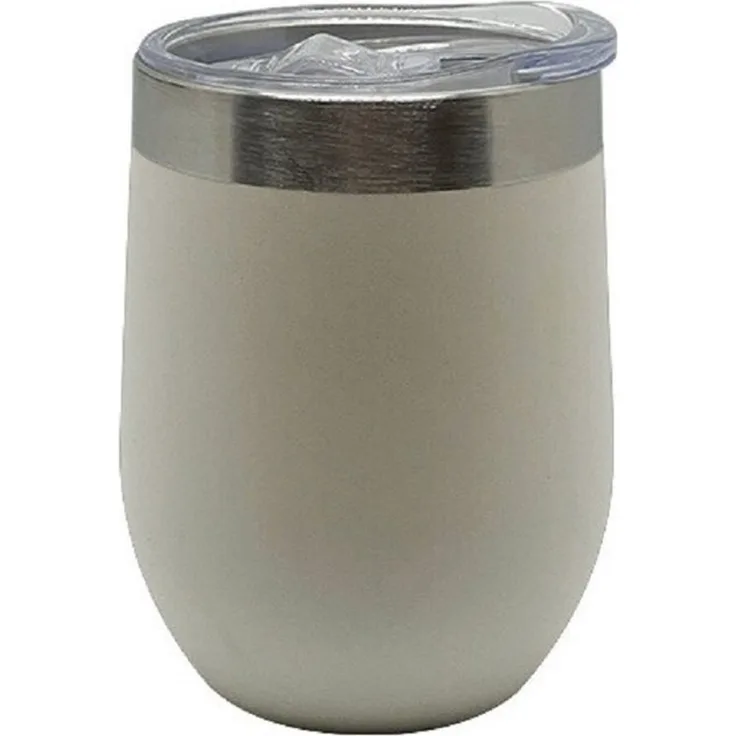 Hochwertiger Edelstahl Reisebecher 330ml: Genießen Sie Getränke unterwegs mit Stil und Langlebigkeit Beige