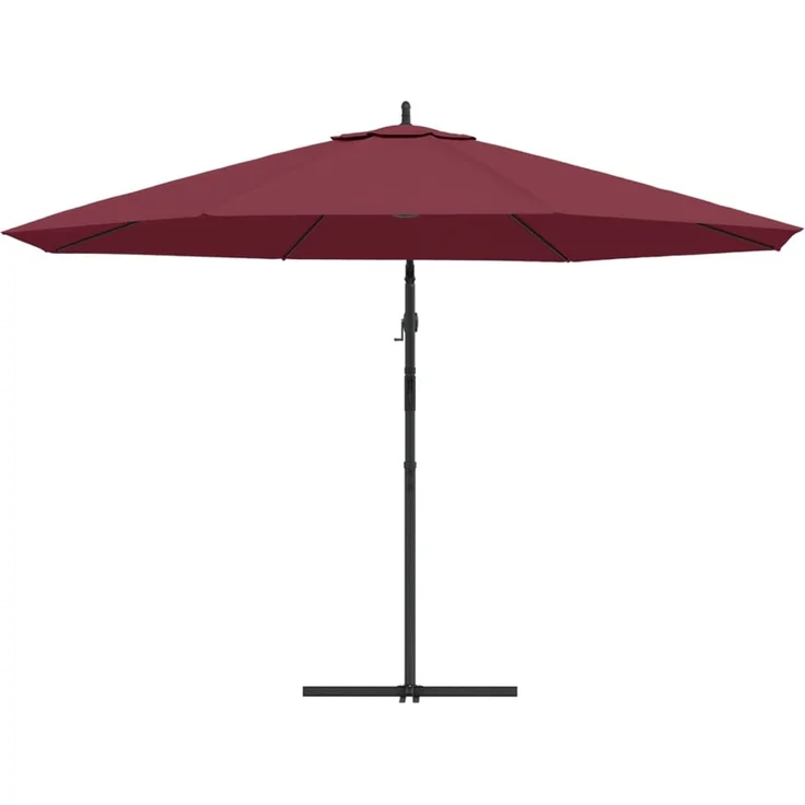 vidaXL Ampelschirm mit Aluminium-Mast 350 cm Bordeauxrot 44507 – Bild 4