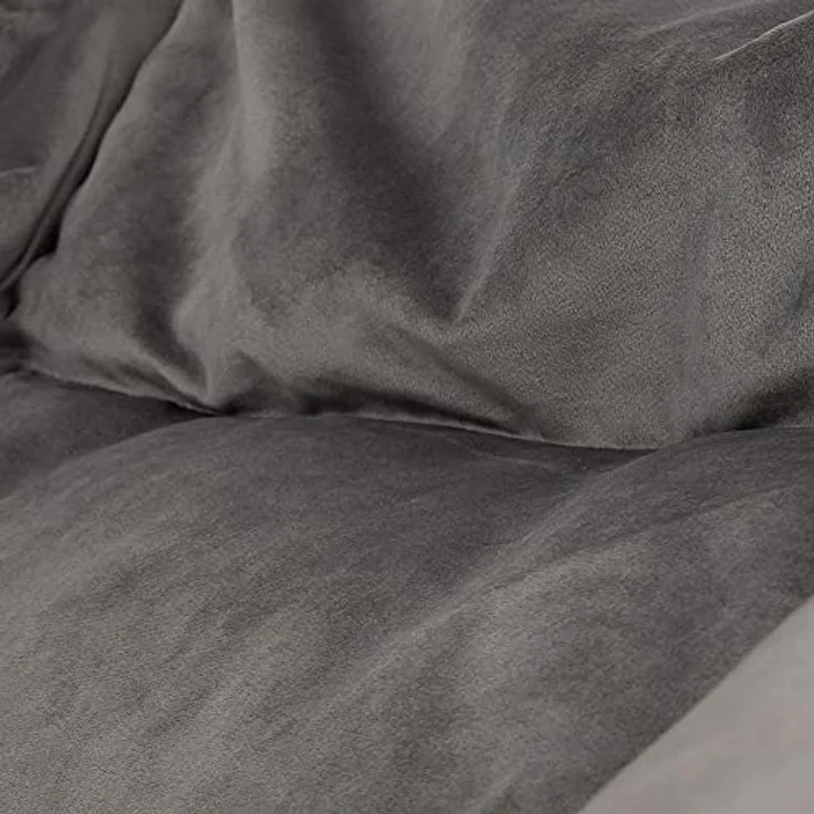 Icon Riesen Sitzsack Sessel „Natalia“, Plüsch XXL Sitzsack Erwachsene mit Füllung für das Wohnzimmer, Riesensitzsack Sofa XXL (Grün, Sitzsack + Hocker) – Bild 8