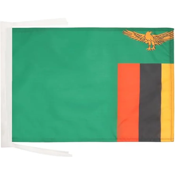 AZ FLAG Flagge Sambia 45x30 cm Republik Sambia Polyester 100D Kordeln – Bild 1