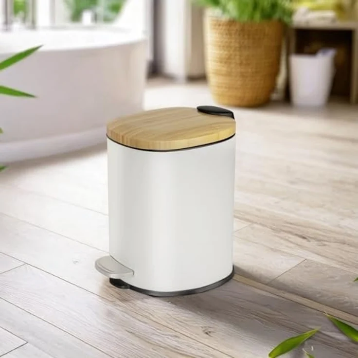 WENKO FIANEMA Kosmetikeimer 3 Liter, Weiß/Braun – Bild 6