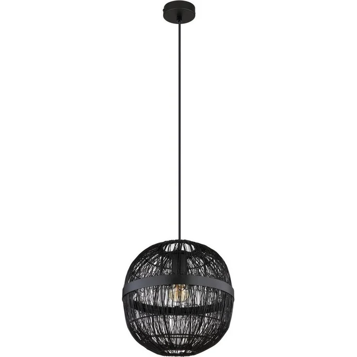 GLOBO LIGHTING Hängeleuchte HERMI II, ohne Leuchtmittel, Pendelleuchte / Wohnbereich /schwarz / Metallgeflecht / Kugel – Bild 2
