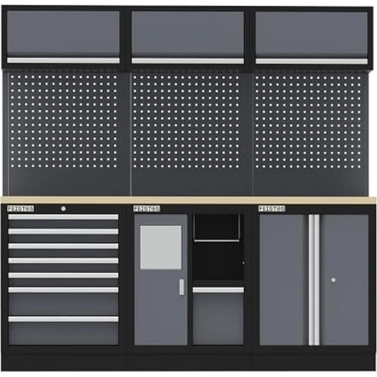 Feistos Werkstatteinrichtung Apollo 11, 204 x 46 x 200 cm (B x T x H) – Bild 2
