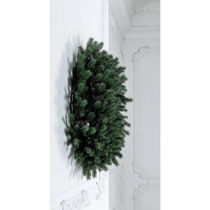 EveXmas Altair Premium Weihnachtskranz Grün 45 cm mit LED-Beleuchtung, künstlicher Türkranz, 68 Zweige, 408 PE-Spritzguss-Triebe, 100% PE – Bild 6