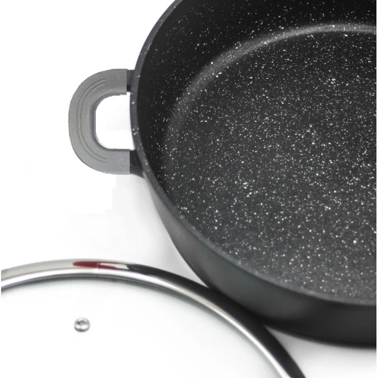 Cheffinger 6-tlg. Kochtopfset 24-28-32CM Topf Induktion Alu Guss Pfanne – Bild 4