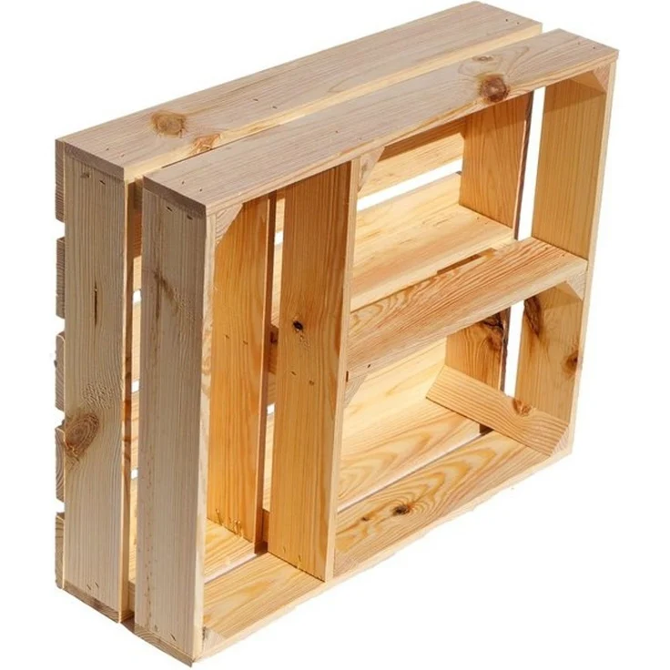 Kistenkolli Altes Land Allzweckkiste flaches Obstkistenregal "Traute" (Spar-Set, 1er Set) – Bild 3