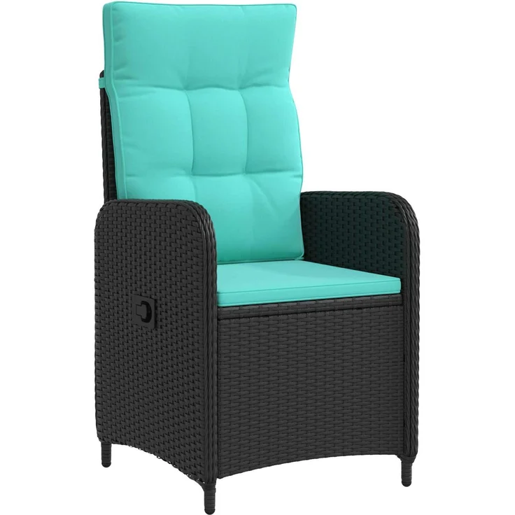 vidaXL Outdoortisch-Set 5 stk. Black and Turquoise 150 x 90 x 75 cm 3422272 – Bild 4