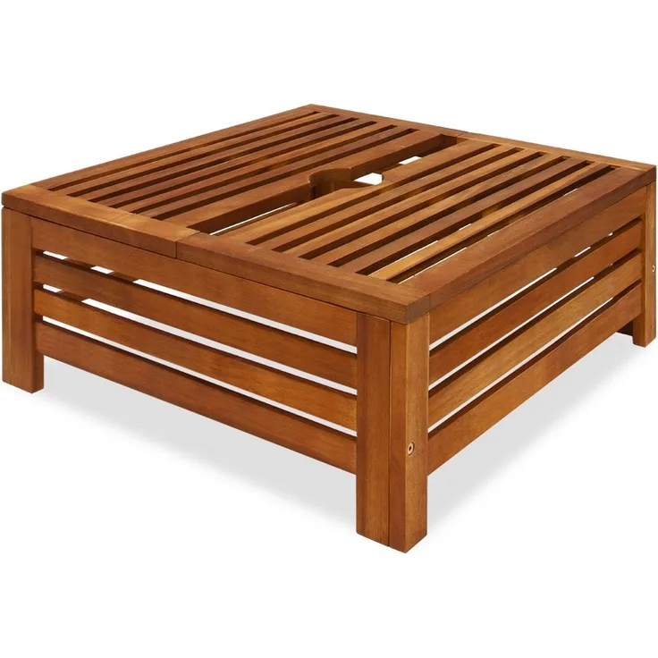 Deuba Sonnenschirmständer Akazienholz wetterfest Schirmständer Standfuß