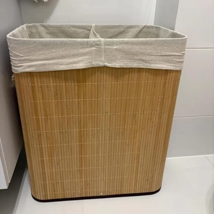 Ruhhy Wäschekorb Wäschesortierer Zweikammer (Spar-Set, 1 St, praktisch organisiert), Zwei Fächer, 100 Liter – Bild 5