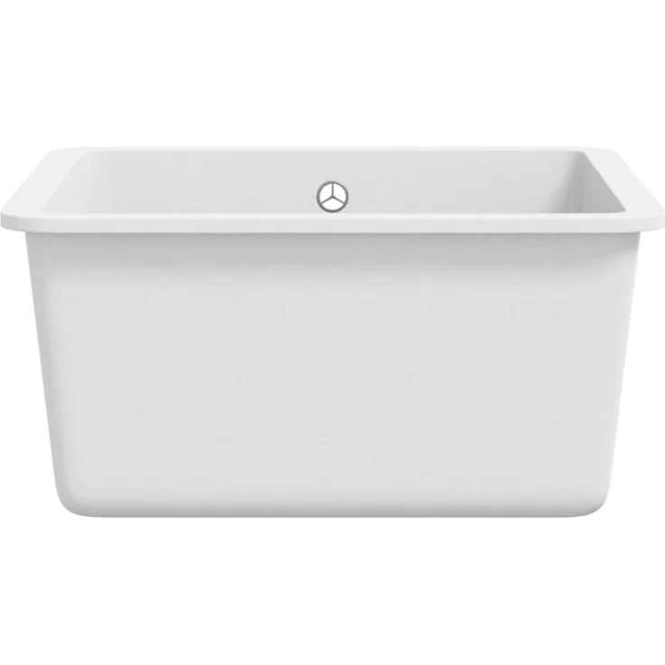 Küchenspüle | Granitspüle Einzelbecken Weiß SH856 – Bild 5
