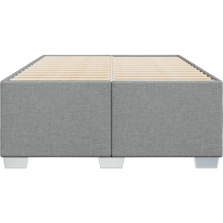 vidaXL Bettgestell ohne Matratze Hellgrau 120x200 cm Stoff 3284464 – Bild 3