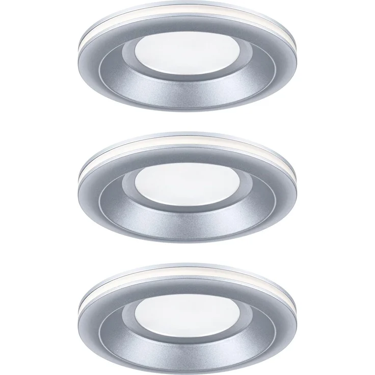 Paulmann 92250 LED Einbauleuchte Sormus 10cm 3er-Set IP65 rund chrom – Bild 18