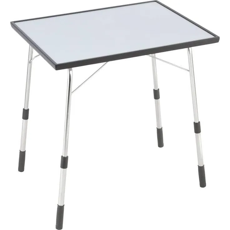 Lafuma Klappbarer, höhenverstellbarer Gartentisch, Wetterfest, Louisiane, carbon (grau), 72,5x60,5 cm