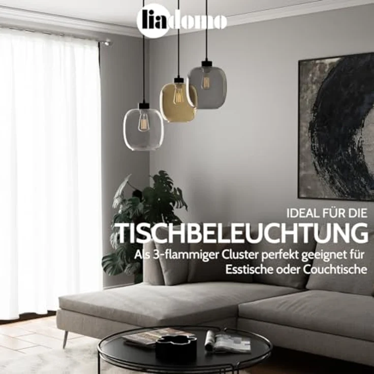 Liadomo Pendelleuchte Magellan, ohne Leuchtmittel, Hängelampe im Skandi-Look – Bild 3