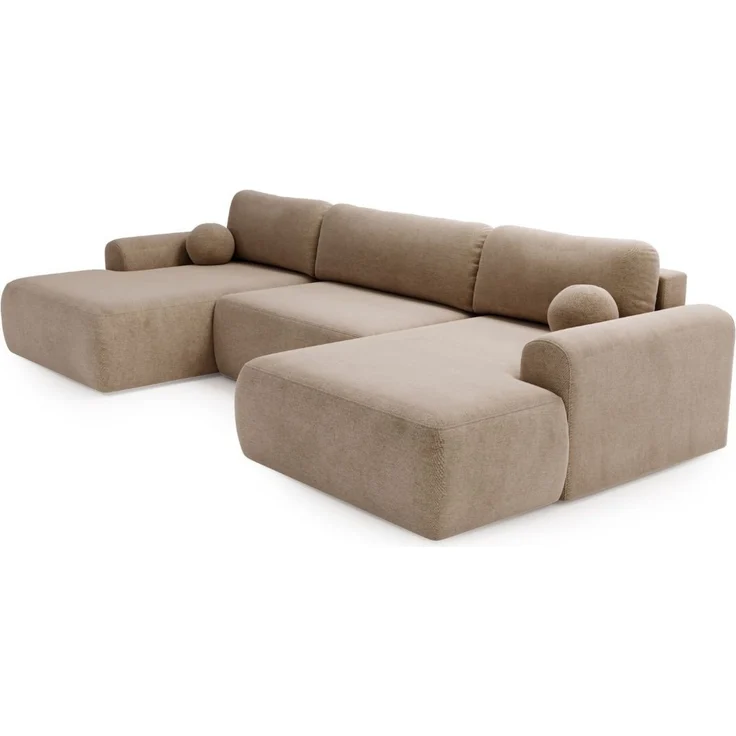 GrainGold Ecksofa U-Form Savana U, Set, Bettkasten, Schaum, Wellenfedern, Schlaffunktion, DL-Mechanismus – Bild 4