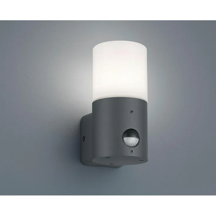 LED Außenwandleuchte mit Bewegungsmelder, Anthrazit, Höhe 17,5cm