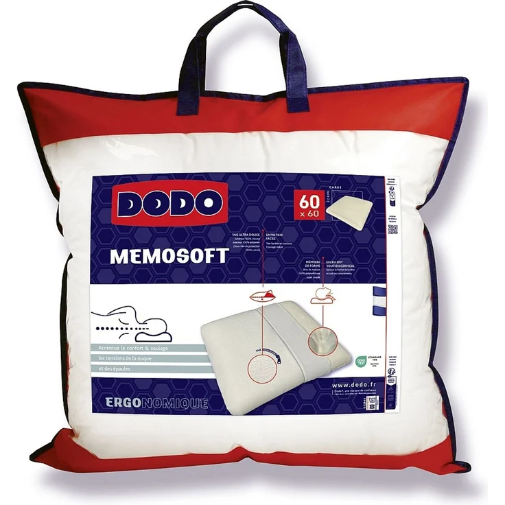 Vente-unique - Ergonomisches Visco-Kopfkissen - 60 x 60 cm - DODO von VEGETAL – Bild 2