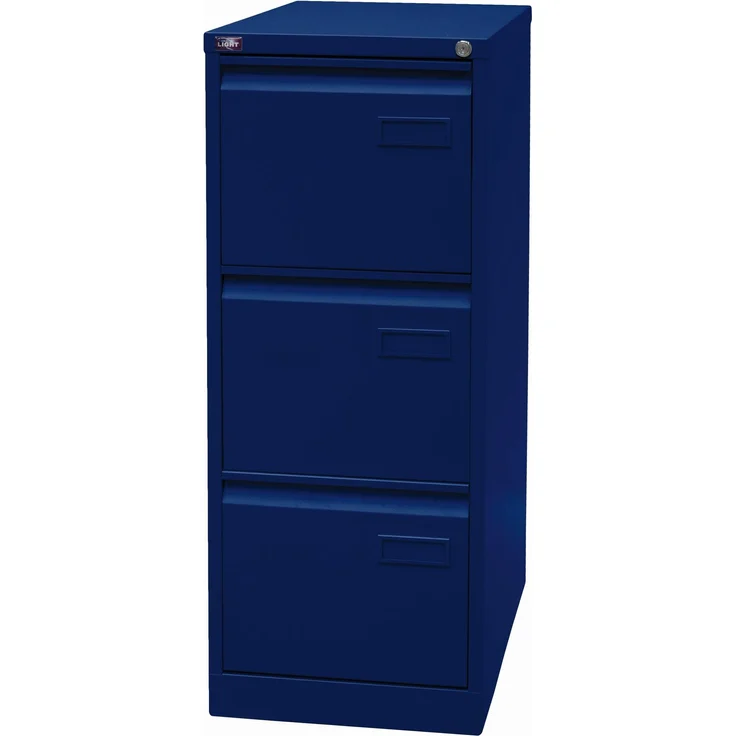 Bisley LIGHT Hängeregistraturschrank, einbahnig, DIN A4, 3 HR-Schubladen, Farbe oxfordblau – Bild 3