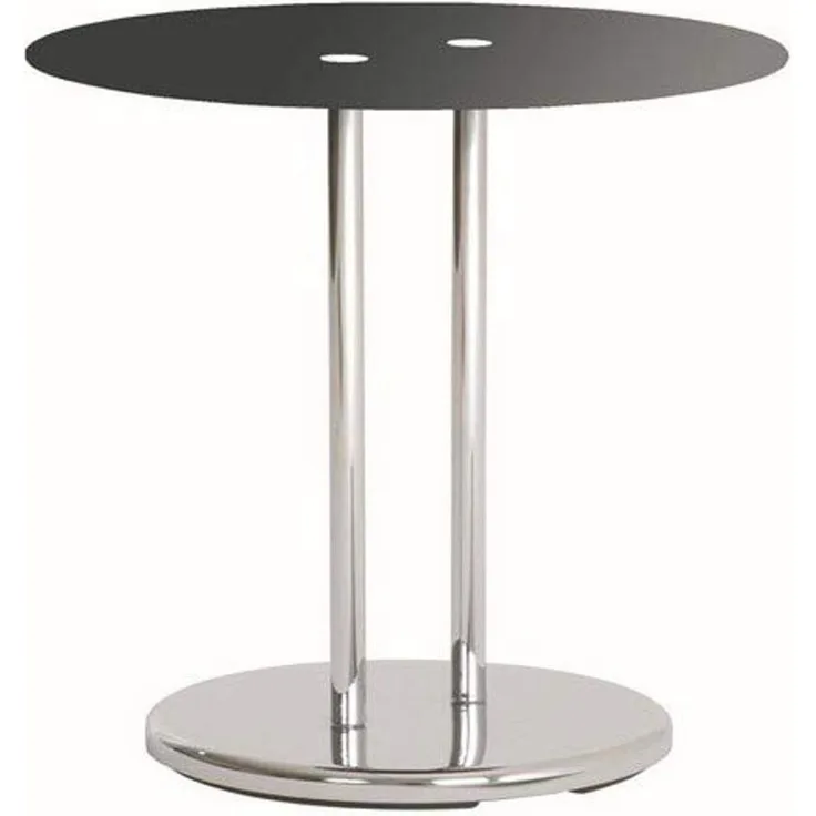 HAKU Möbel Beistelltisch - chrom-schwarz - H. 55cm - HAKU-33203