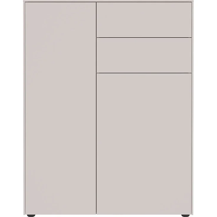 Schuhschrank Luna / GW-Lomena, Holzwerkstoff, Grau, 92 x 119 x 41 cm – Bild 2