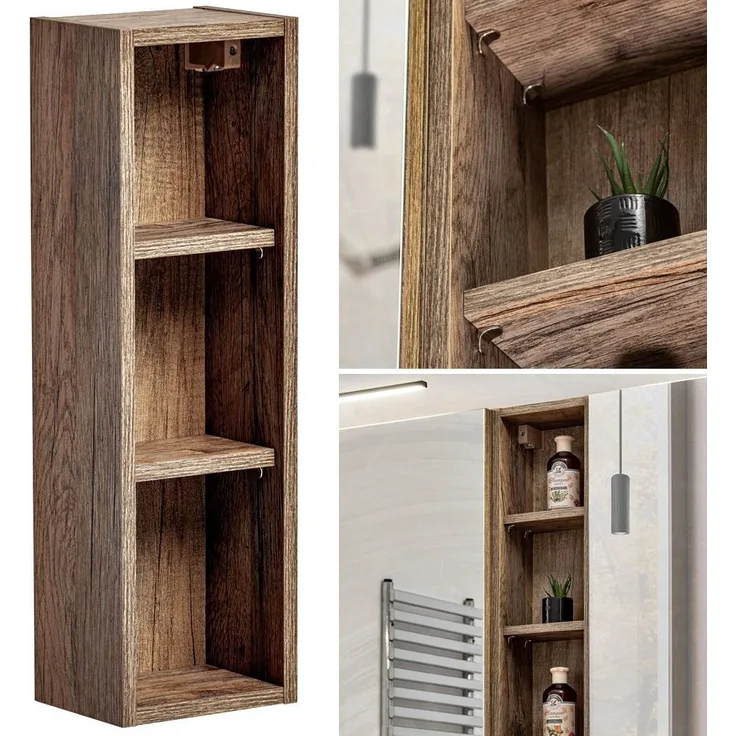 Regal Hängeschrank PUEBLA-56 in Vintage Oak Nb, B/H/T ca. 20/65/15 cm